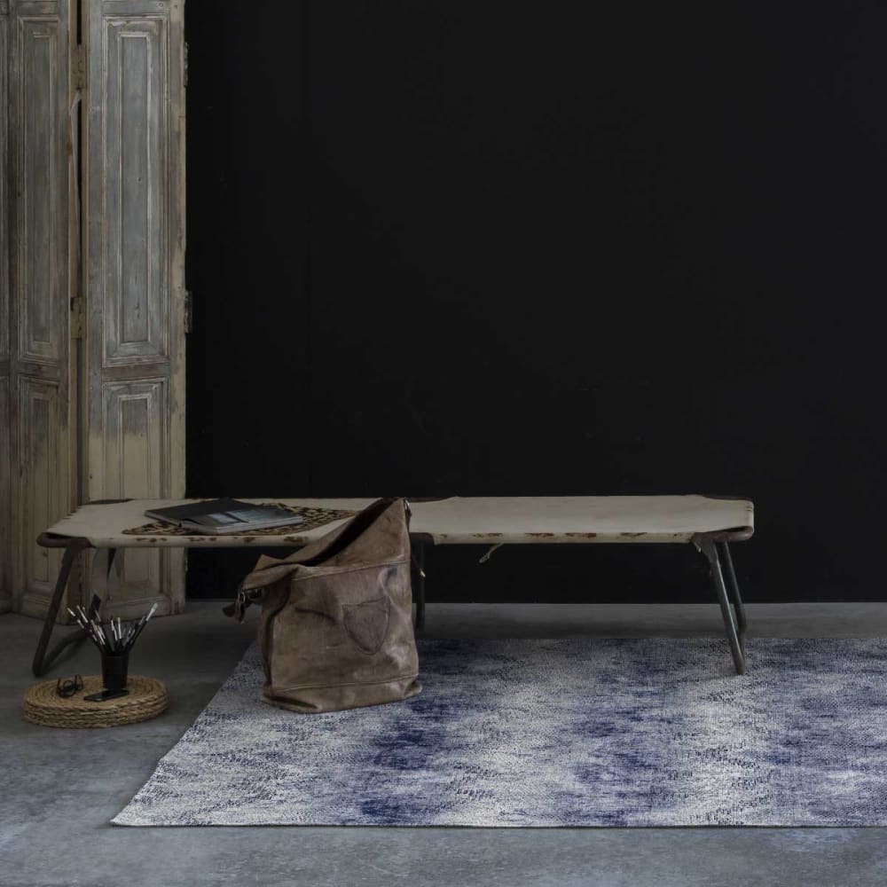 Deko - Baumwollteppich mit Digitaldruck 160x230 cm; Blau -
