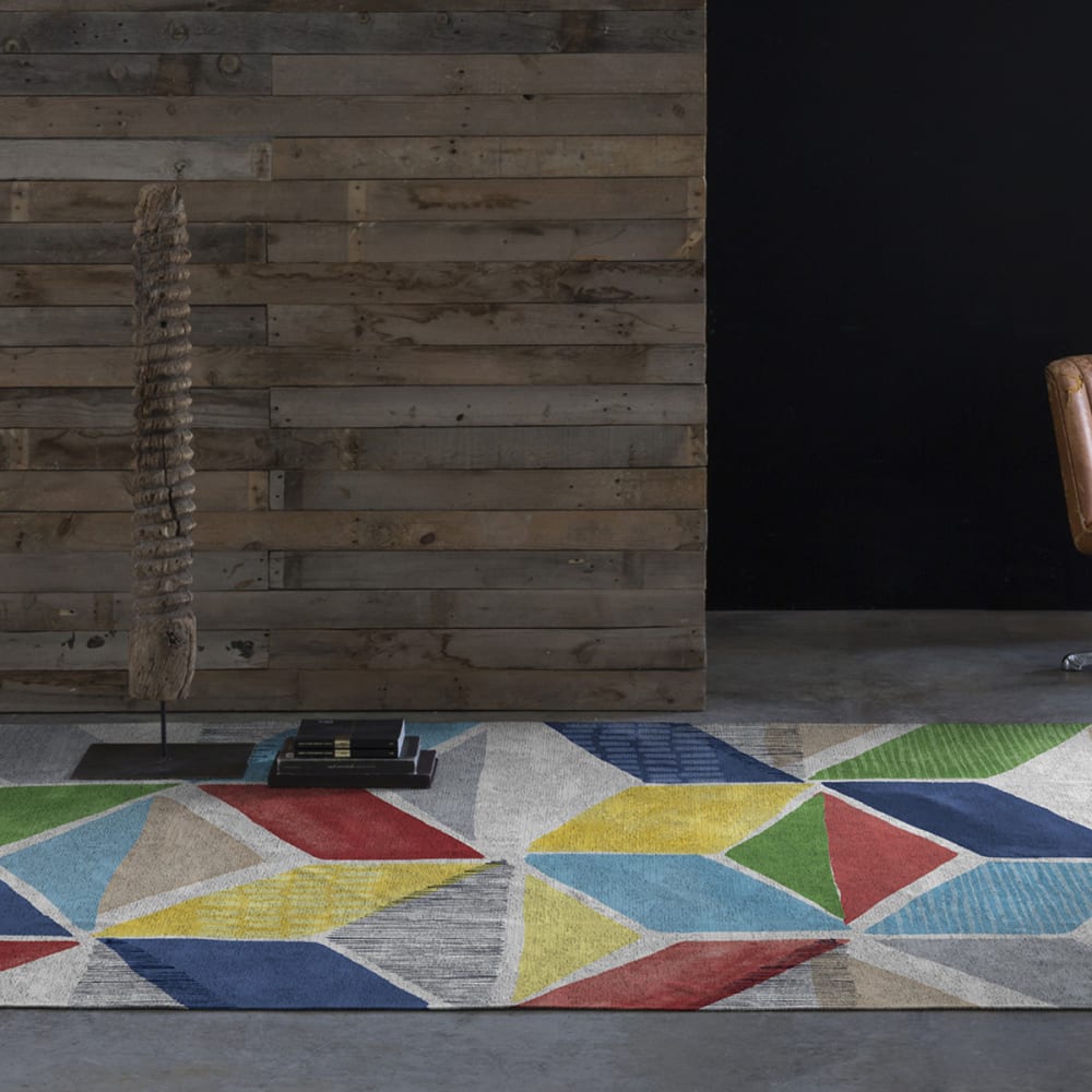 Deko - Baumwollteppich mit Digitaldruck 120x170 cm; Multicolor -