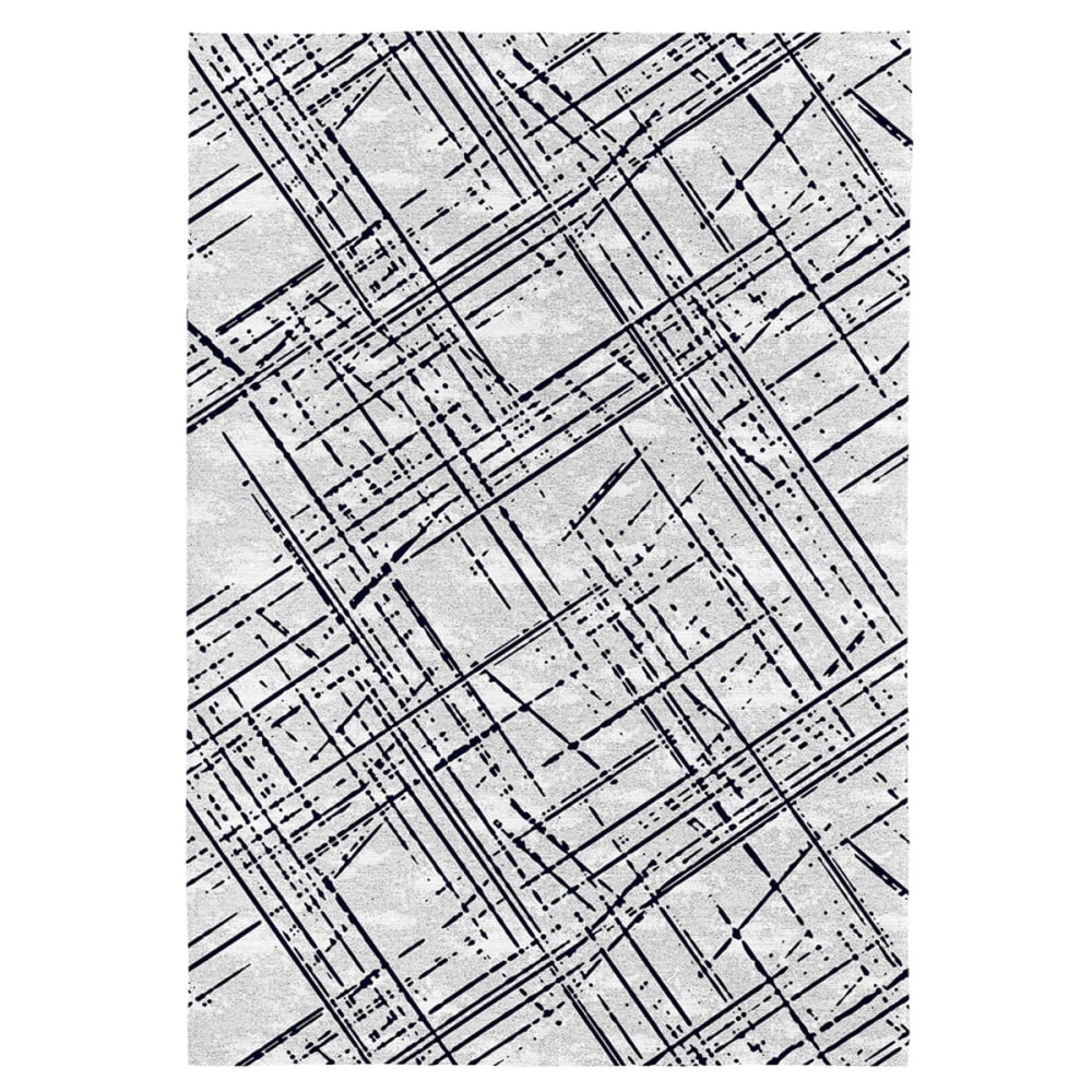 Tapis de salon en fibres naturelles gris 140x200 cm