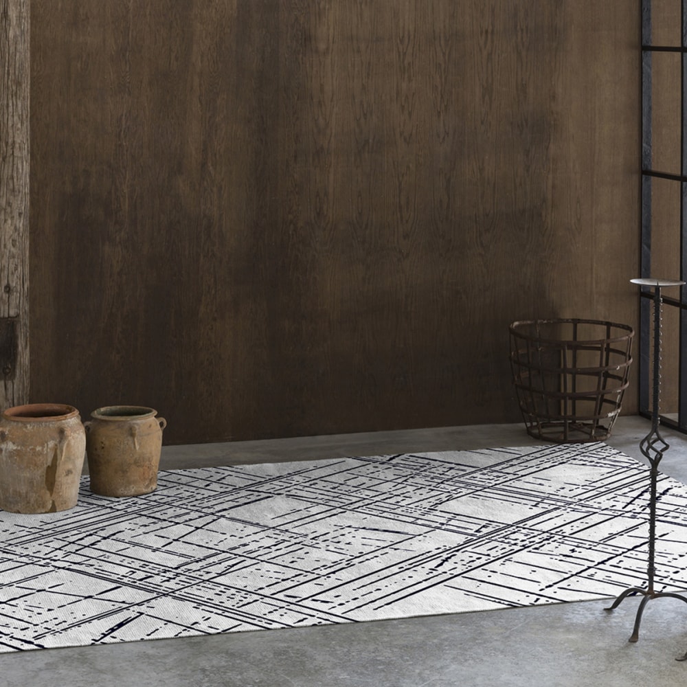Tapis de salon en fibres naturelles gris 140x200 cm - Maisons du Monde