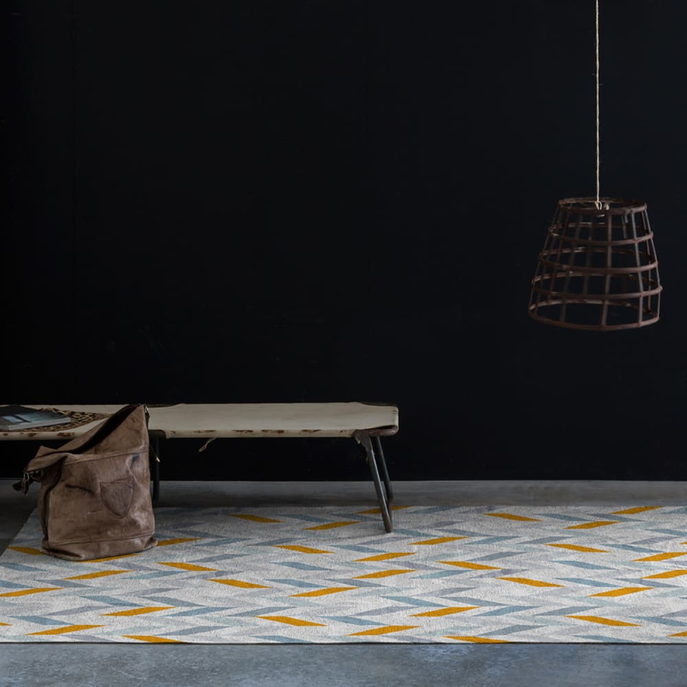 Tapis de salon en fibres naturelles bleu 200x290 cm - Maisons du Monde