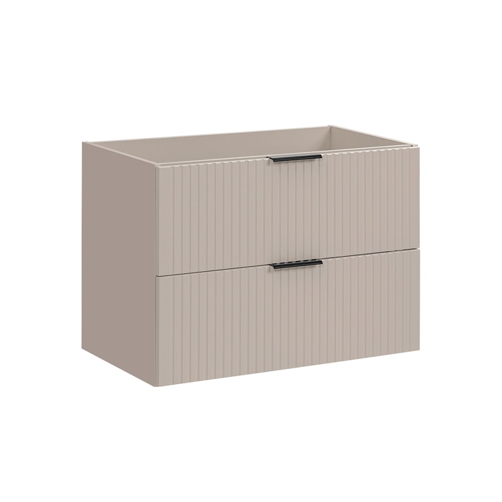 Petits meubles Waschtischunterschrank 80cm Melamin Kaschmir Beige Spanplatte