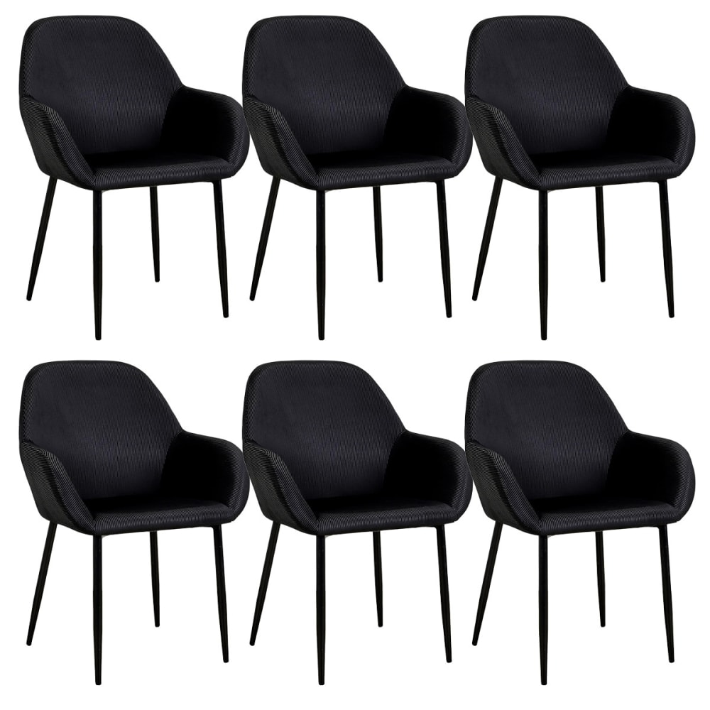Lot de 6 fauteuils velours