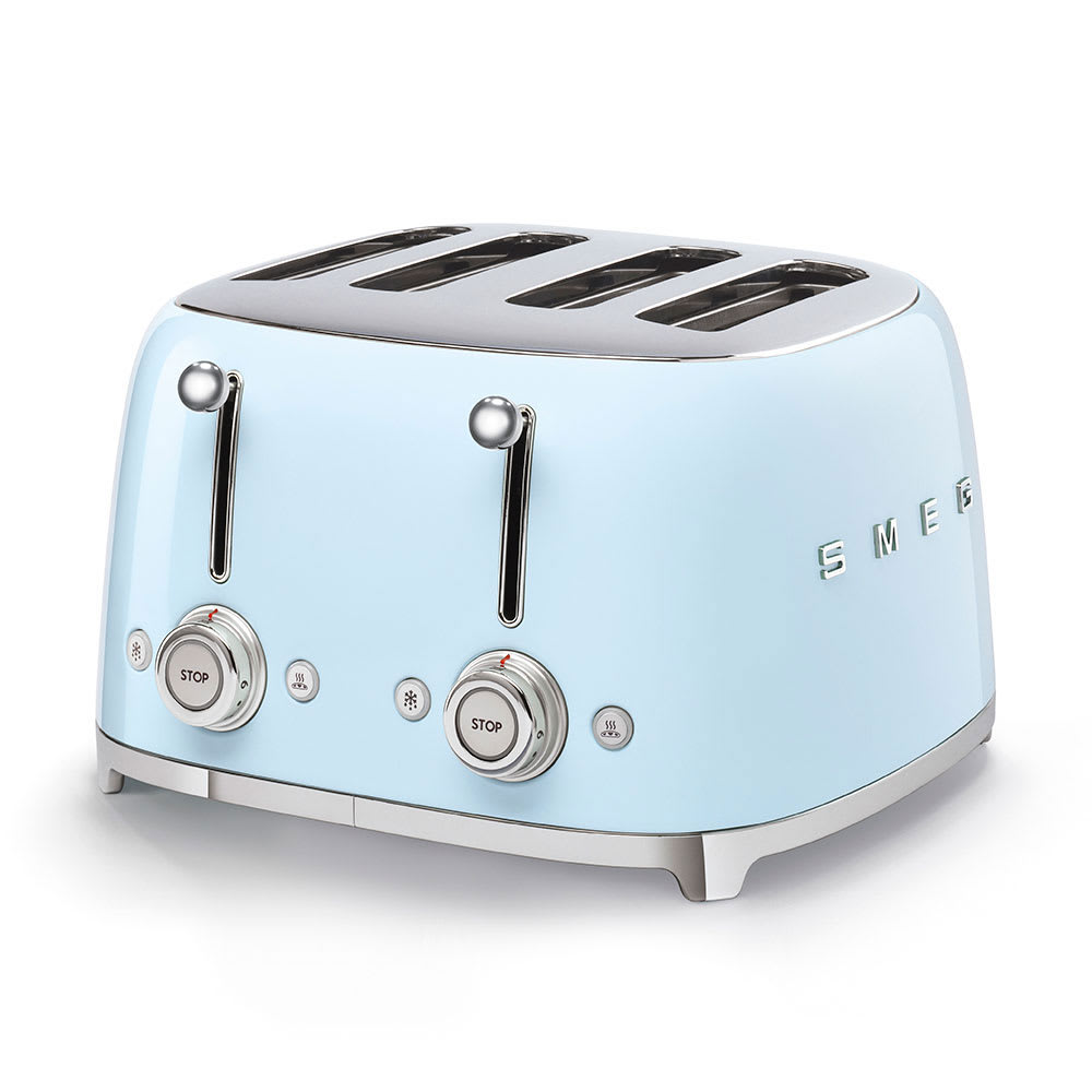 Grille-pain vintage 4 tranches bleu azur smeg