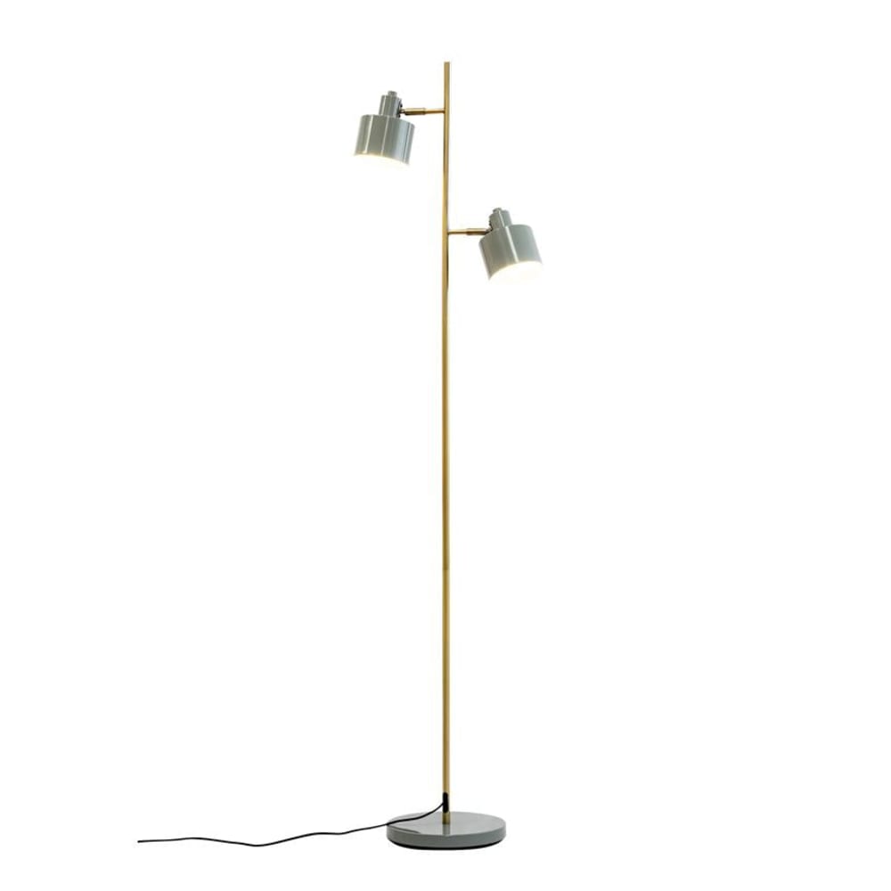 Lampadaire en métal gris/ laiton - Maisons du Monde
