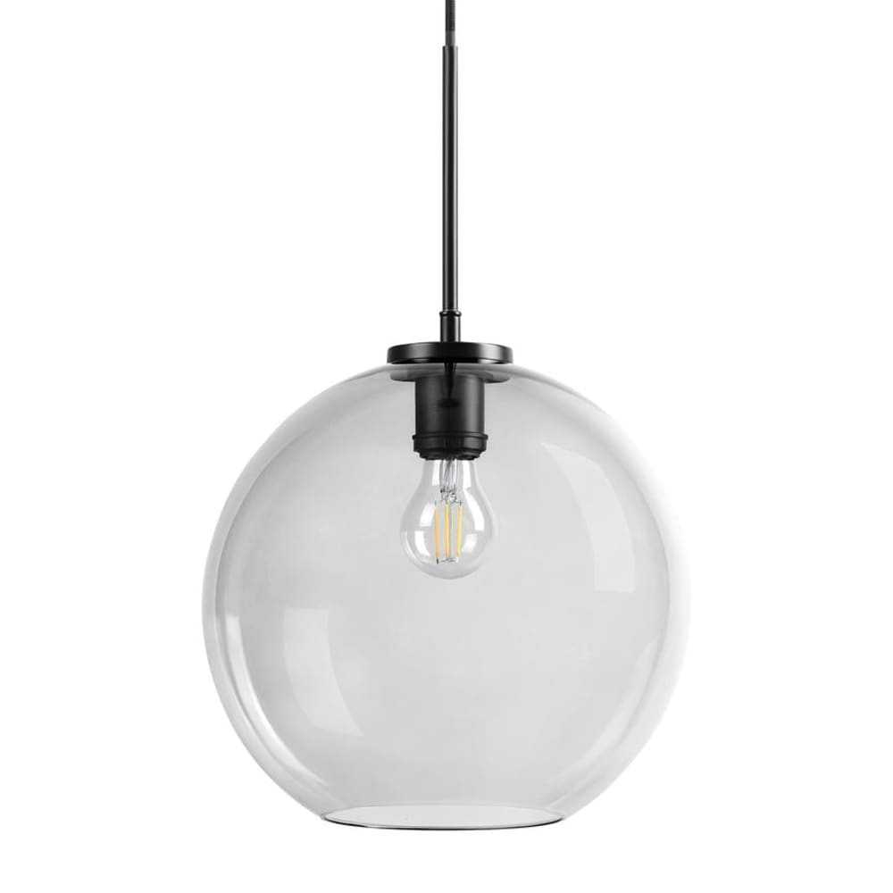 Pendelleuchte aus dunklem Glas h 30 cm d 30 cm, schwarz - Maisons