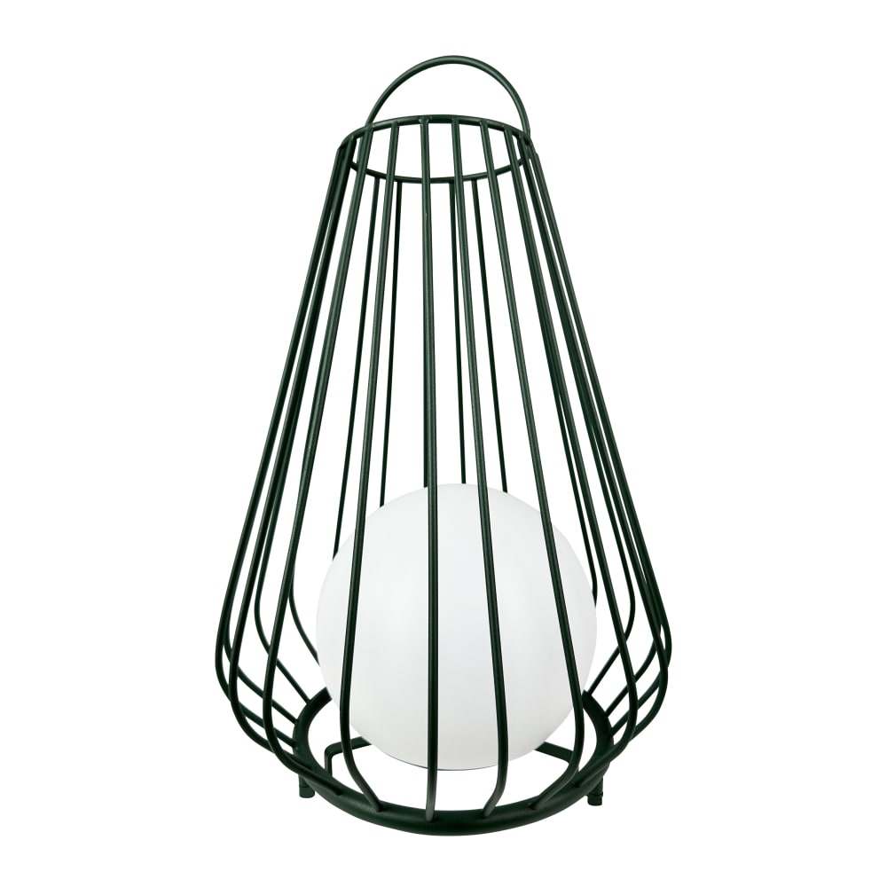 Lanterne solaire en métal vert