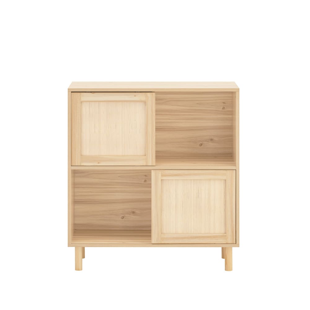 Sideboard Mit SchiebetüRen Aus Holz Natur