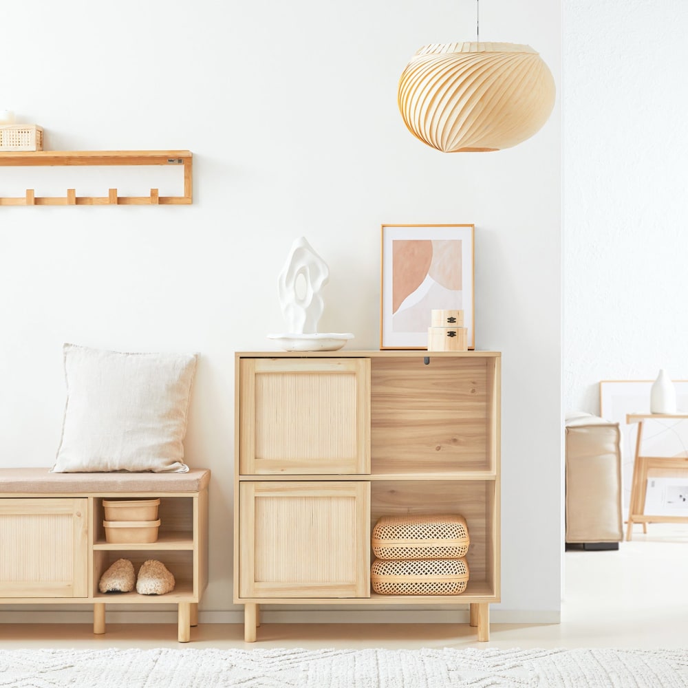 Sideboard mit Schiebetüren aus Holz Natur - Maisons Du Monde