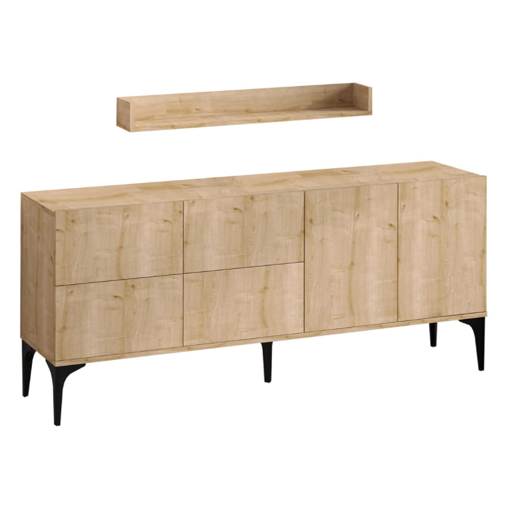 Ensemble buffet et étagère murale