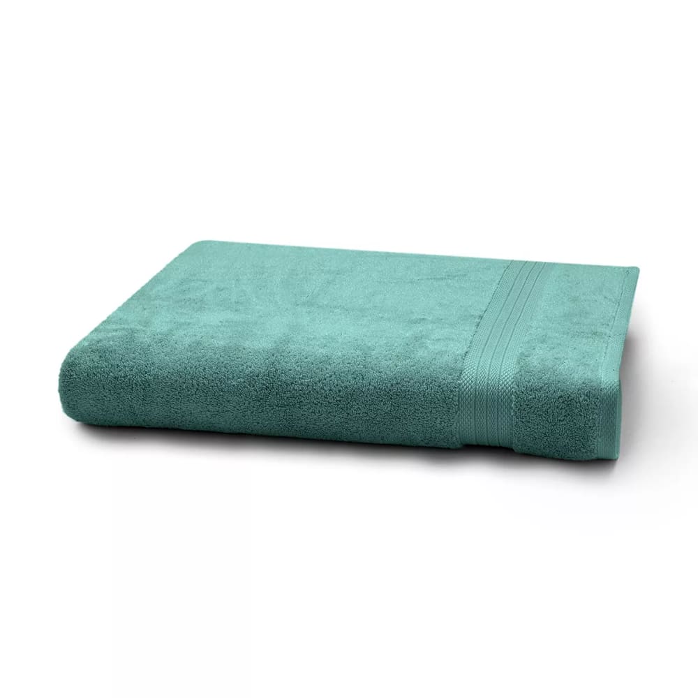 Drap de bain  pur coton vert 100x150 cm
