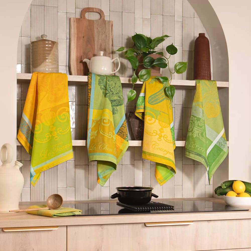 Torchon pur coton jaune 56x77 cm - Maisons du Monde