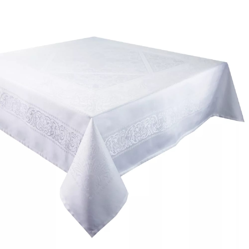 Nappe antitache pur coton bio blanc 174x304 cm - Maisons du Monde