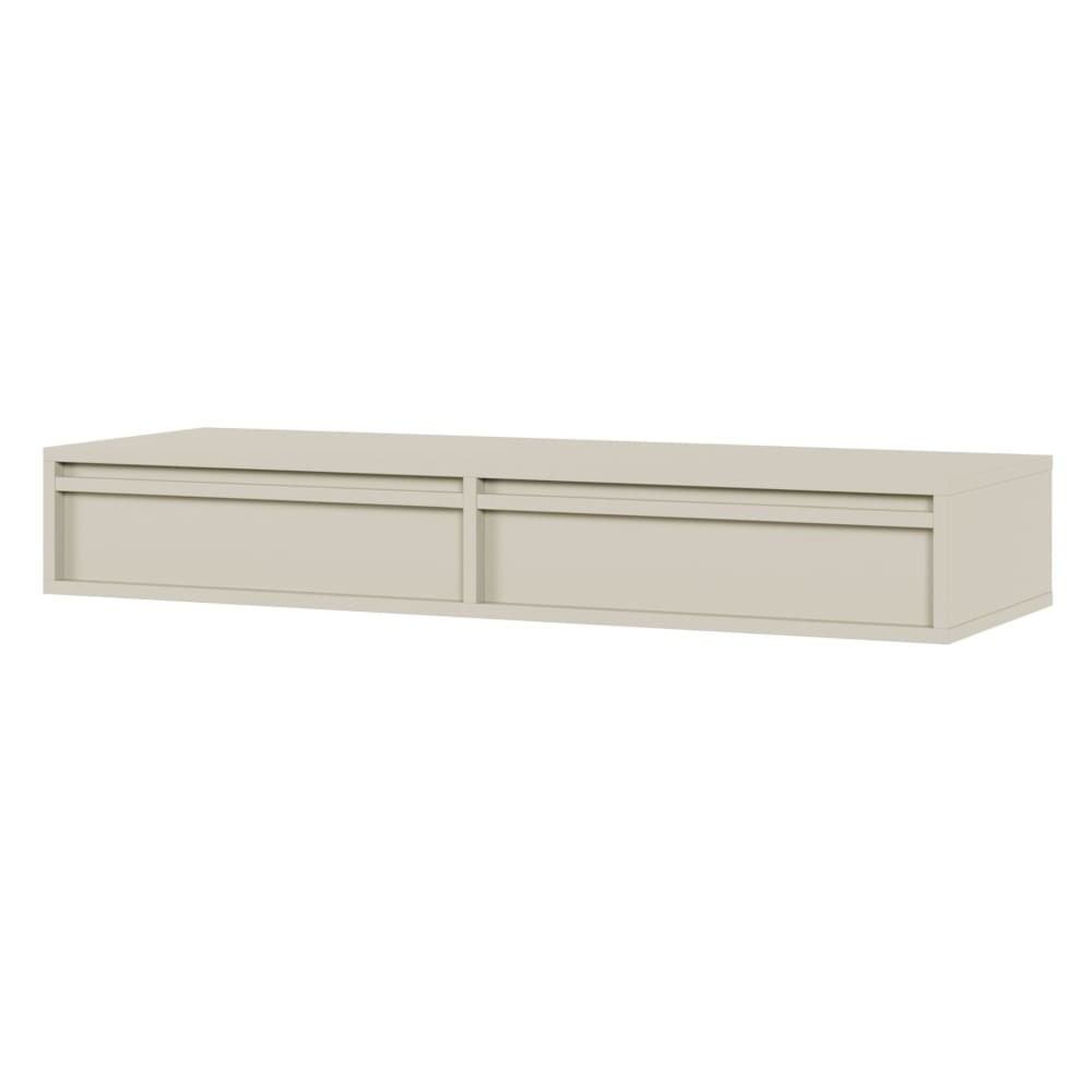Selsey Schminktisch hängend mit 2 Schubladen, greige, 110 cm style modern Taupe Spanplatte