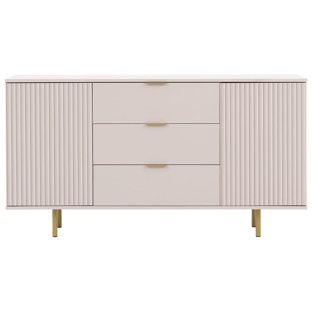 Buffet bas contemporain 150 cm beige