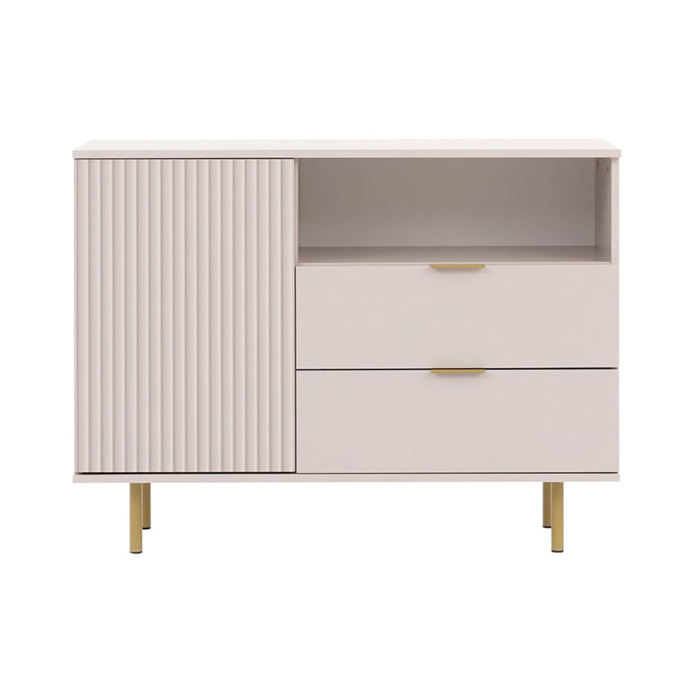 Buffet bas contemporain 107 cm beige