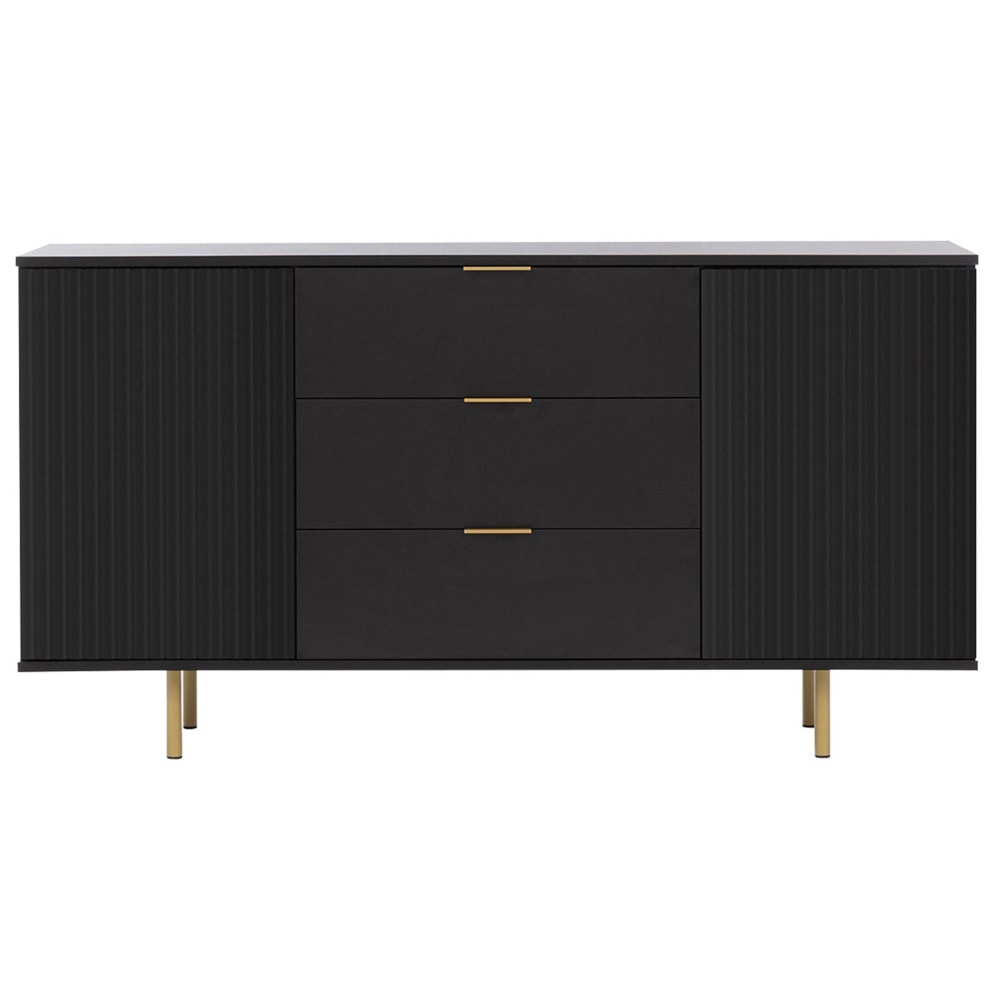 Buffet bas contemporain 150 cm noir