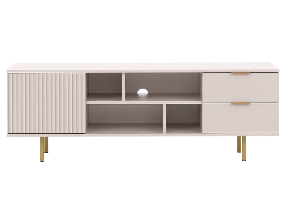 Meuble tv   beige   4 niches et 2 portes  beige - Maisons du Monde