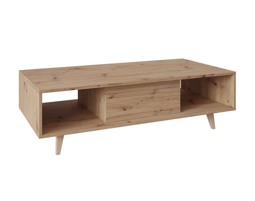 Table basse effet bois 2 niches bois - Maisons du Monde