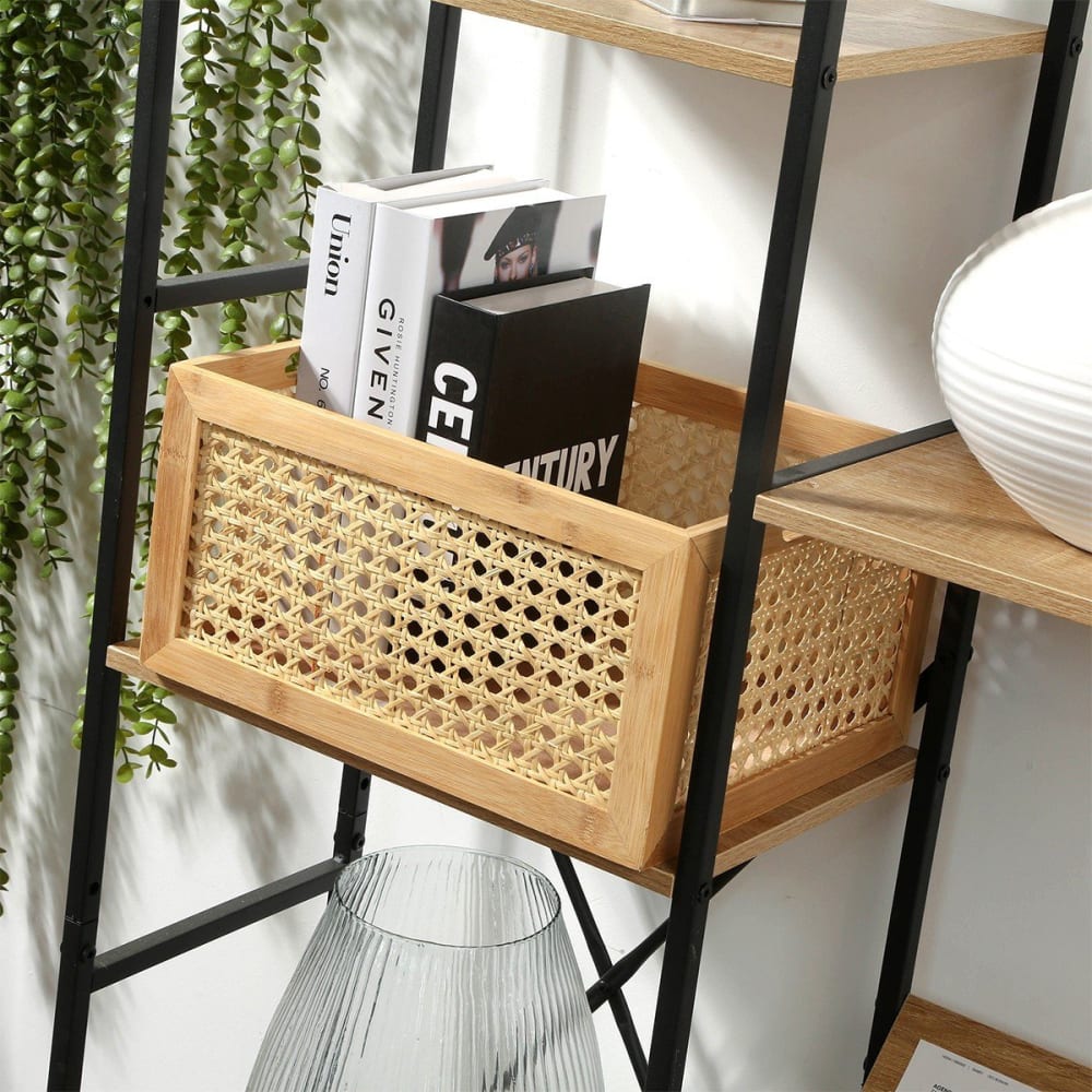 Boîte en bambou et rotin grand modèle - l35x28x18cm - Maisons du Monde
