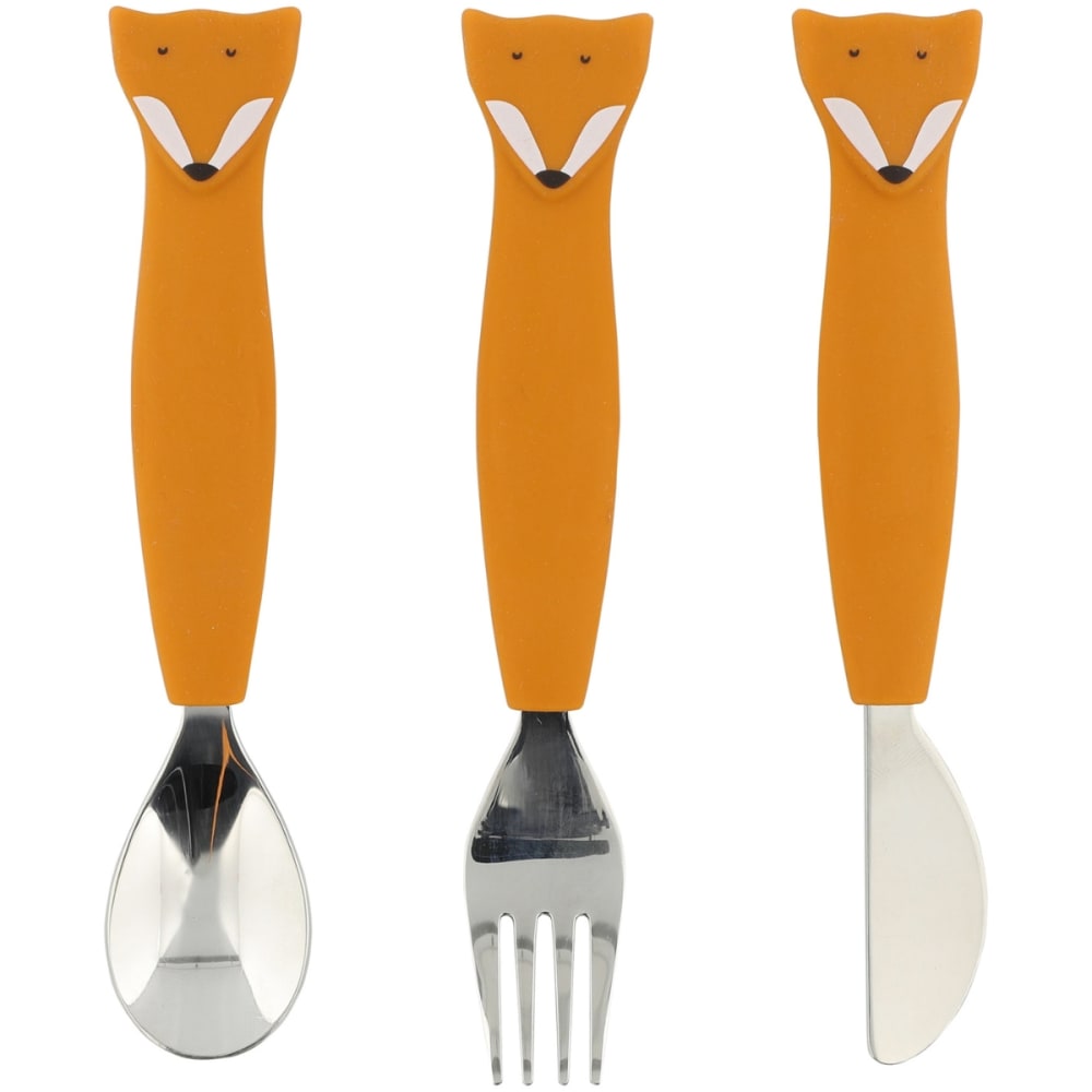 Set de 3 couverts en silicone Mr. Fox