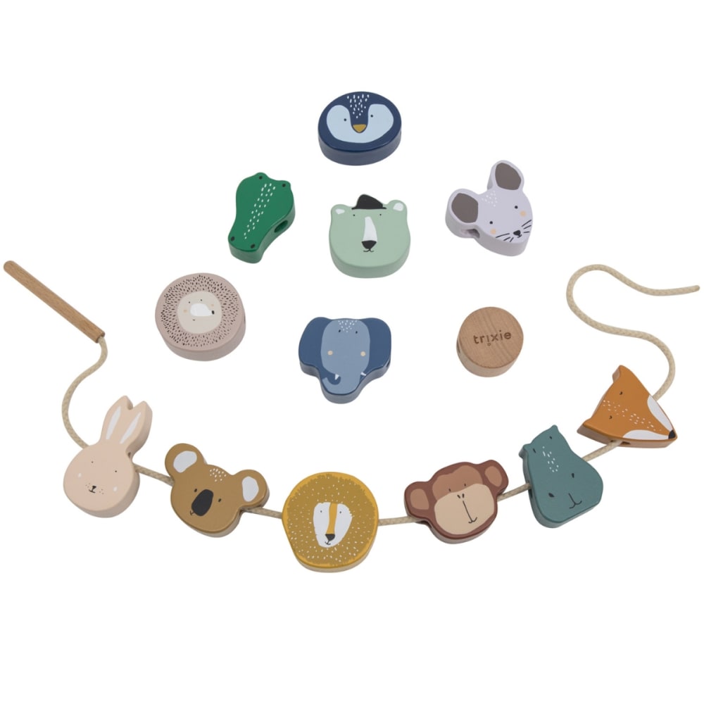 Trixie Perles en bois animaux style contemporain Multicolore Bois - 13x20x5cm