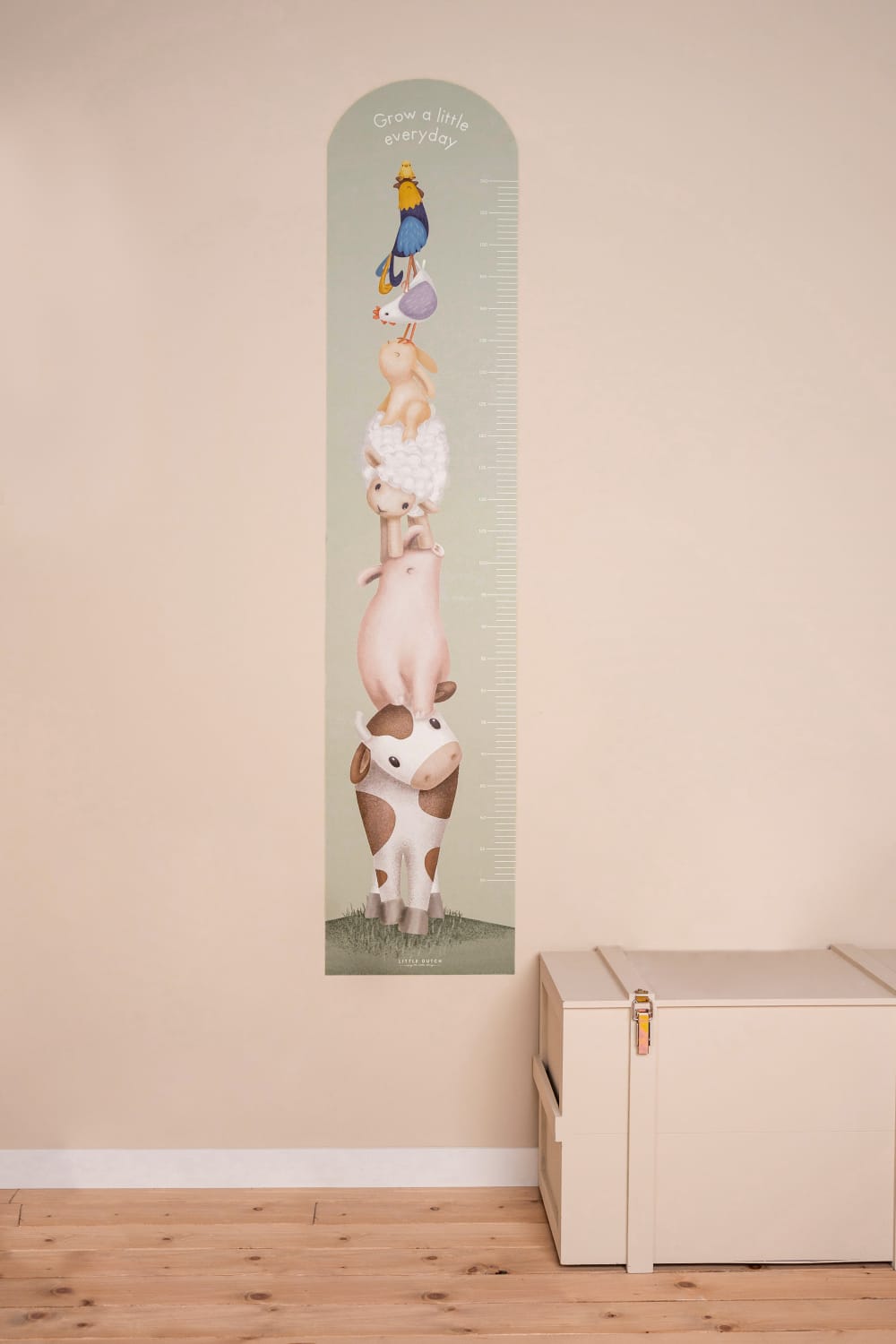Toise animaux de la ferme 142x27,5cm (Little Dutch) - Image 1