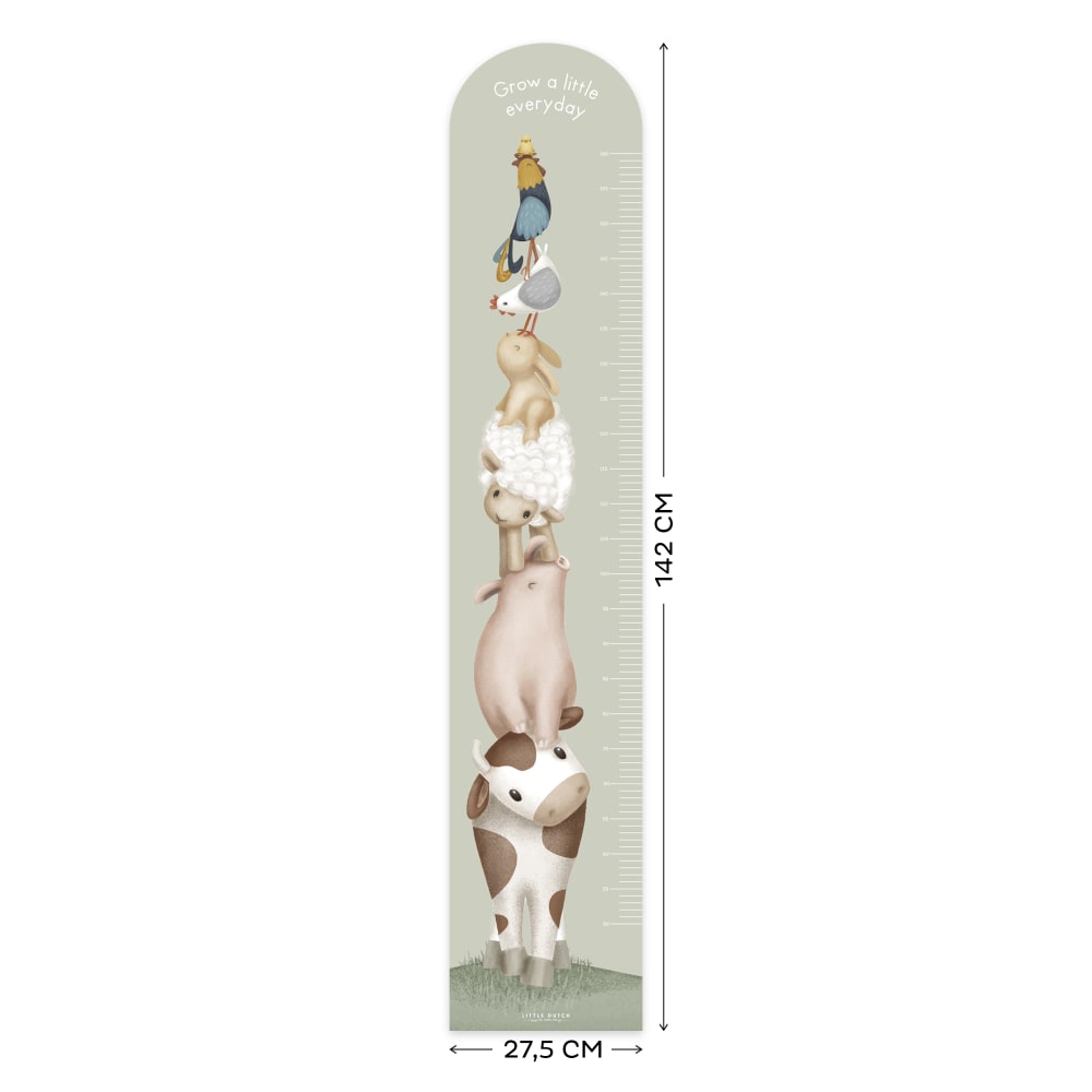 Toise animaux de la ferme 142x27,5cm (Little Dutch) - Image 2