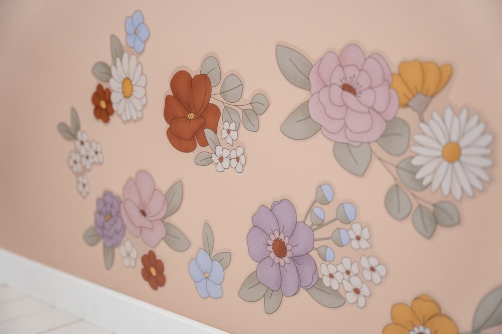 Little Dutch Stickers muraux multicolores fleurs vintage 2x42x30cm style vintage Multicolore Papier - 42x1x30cm