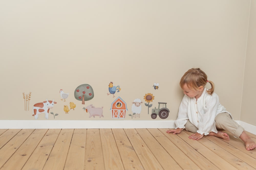 Stickers muraux animaux de la ferme 3x21x30cm (Little Dutch) - Image 2
