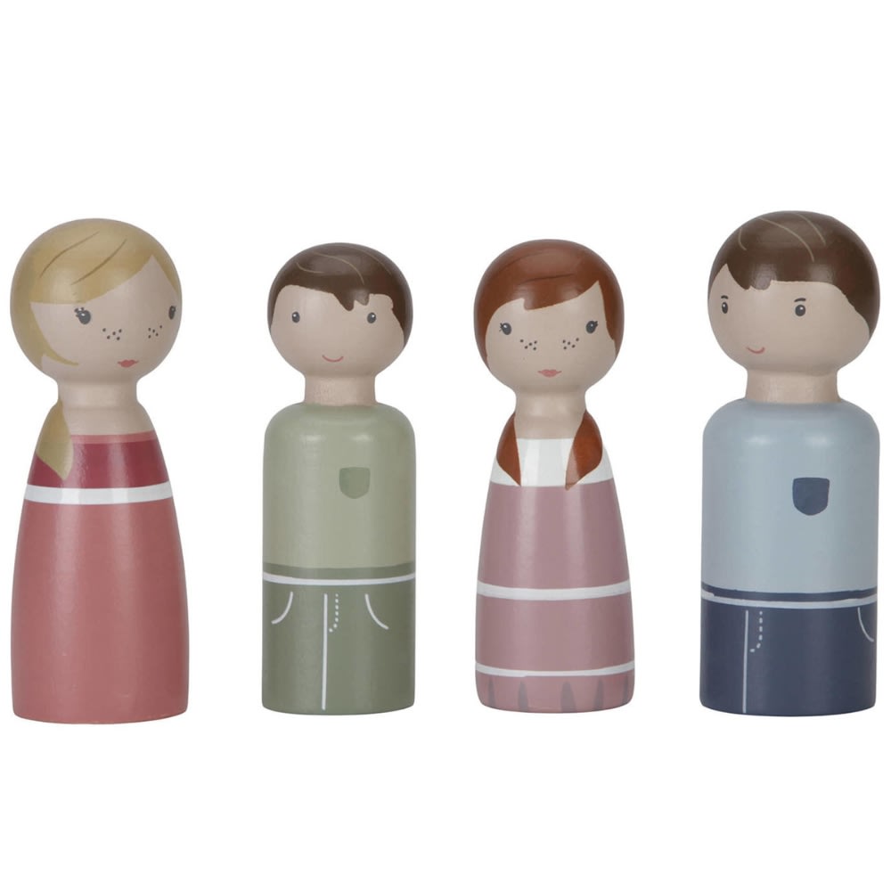 Little Dutch Set 4 poupées MULTICOLORE BOIS Fille