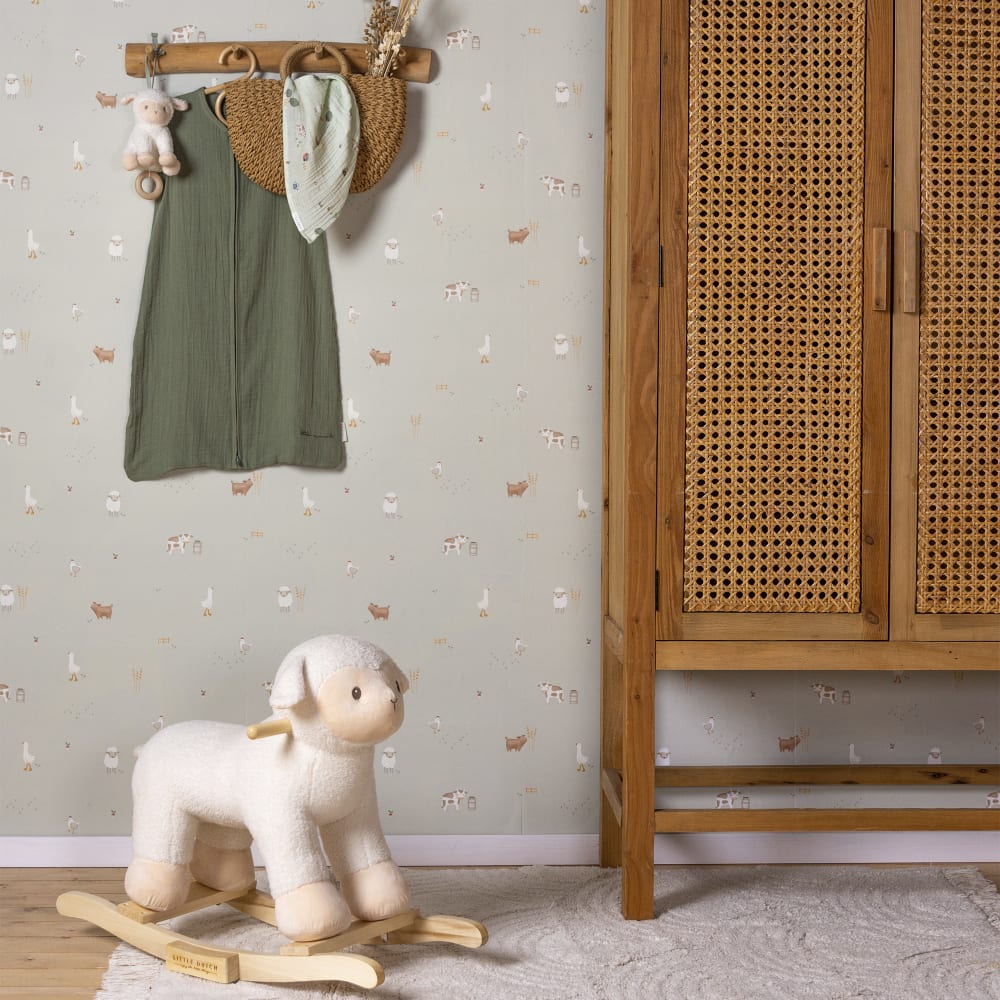 Papier peint petite ferme vert 1000x53cm — vue 4