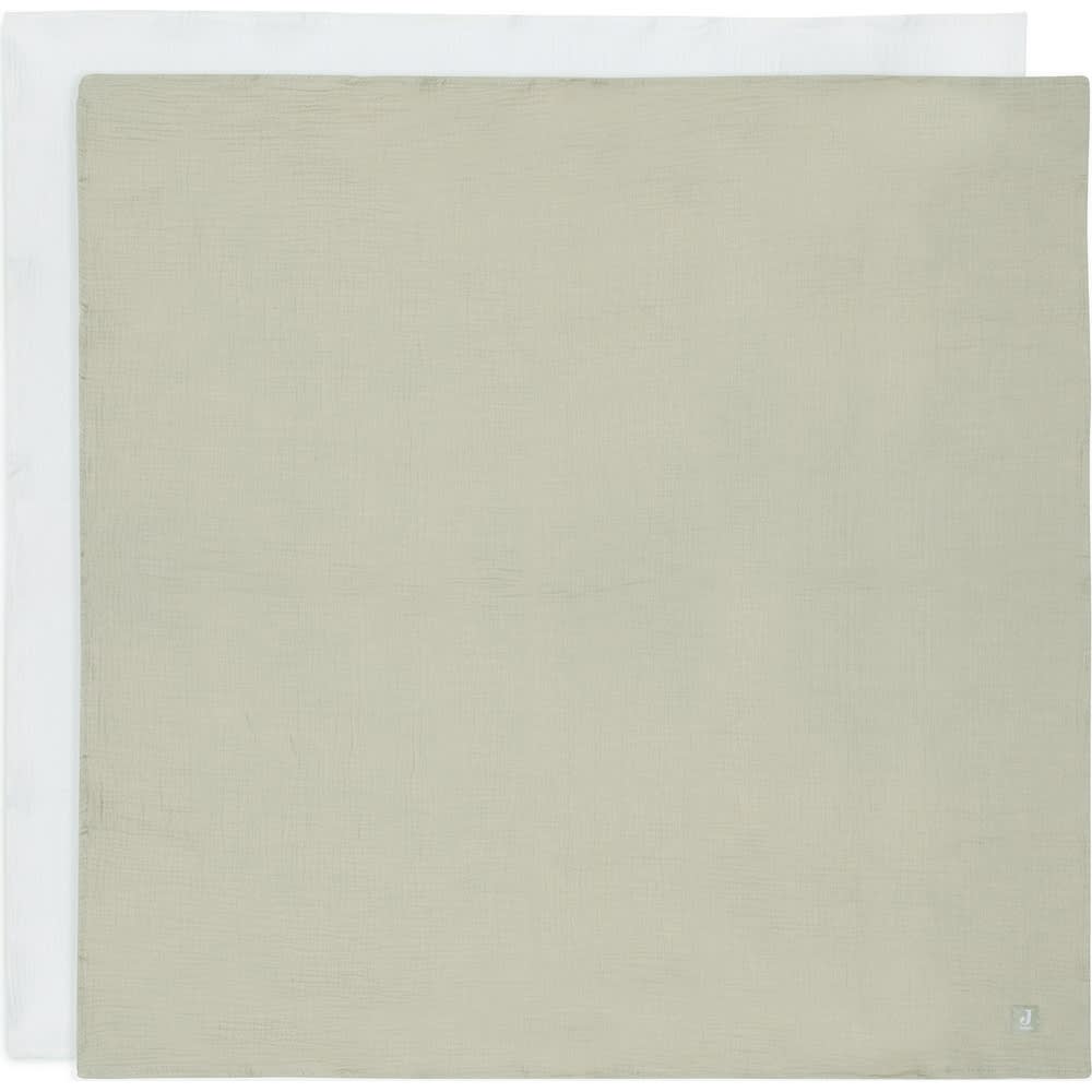 Jollein Lot de 2 maxi-langes en coton Vert Coton - 115x115x0cm