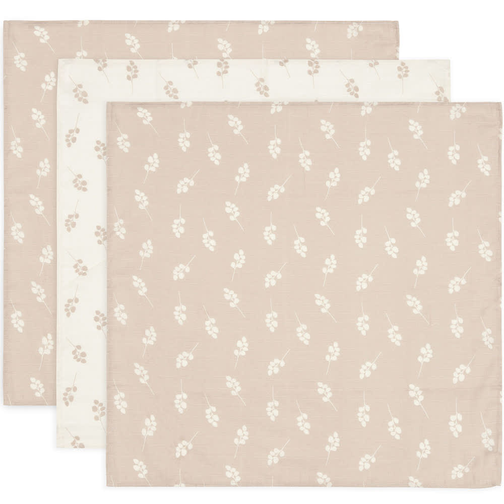 Jollein Lot de 3 langes en coton Rose Coton - 70x70x0cm