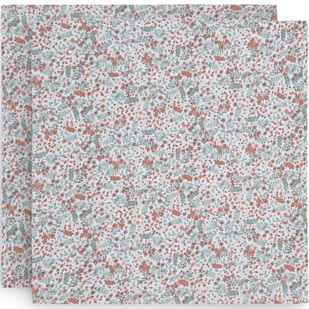 Jollein Lot de 2 maxi langes en mousseline de coton Vert Coton - 115x115x0cm