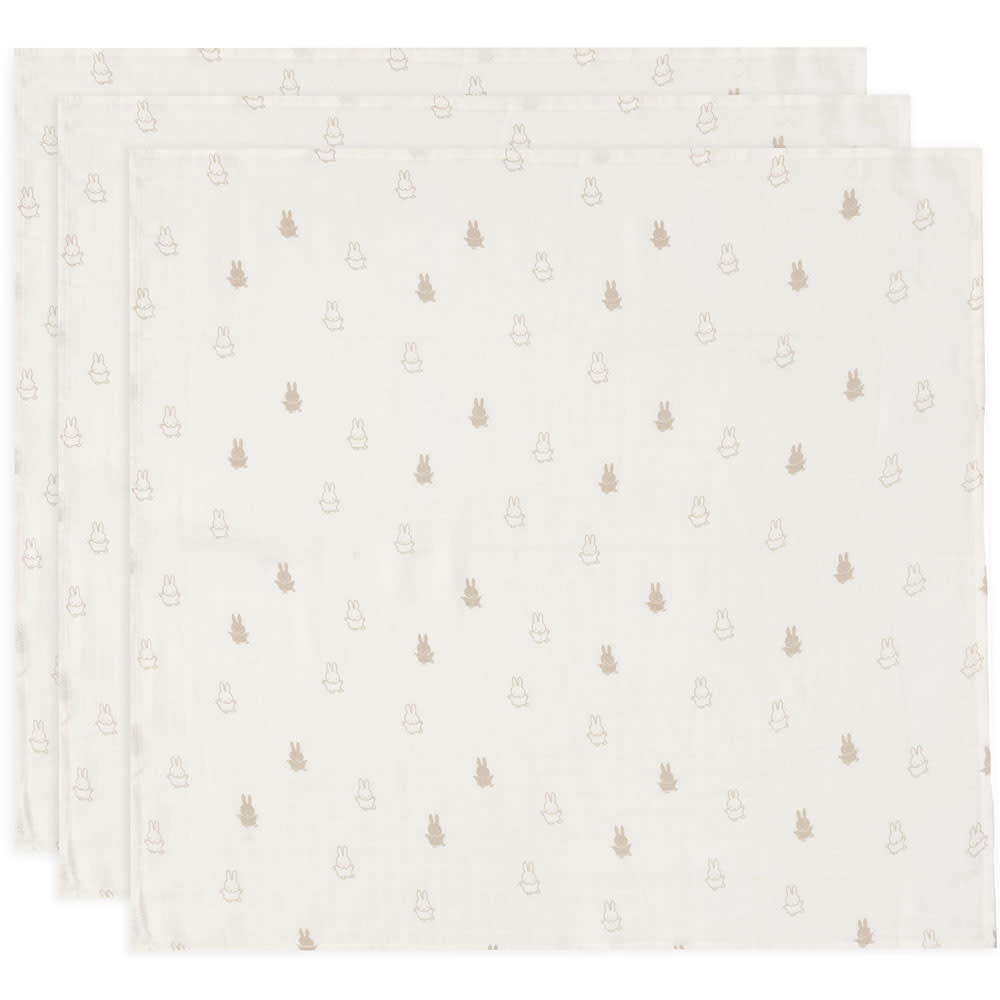Jollein Lot de 3 langes en coton Blanc Coton - 70x70x0cm