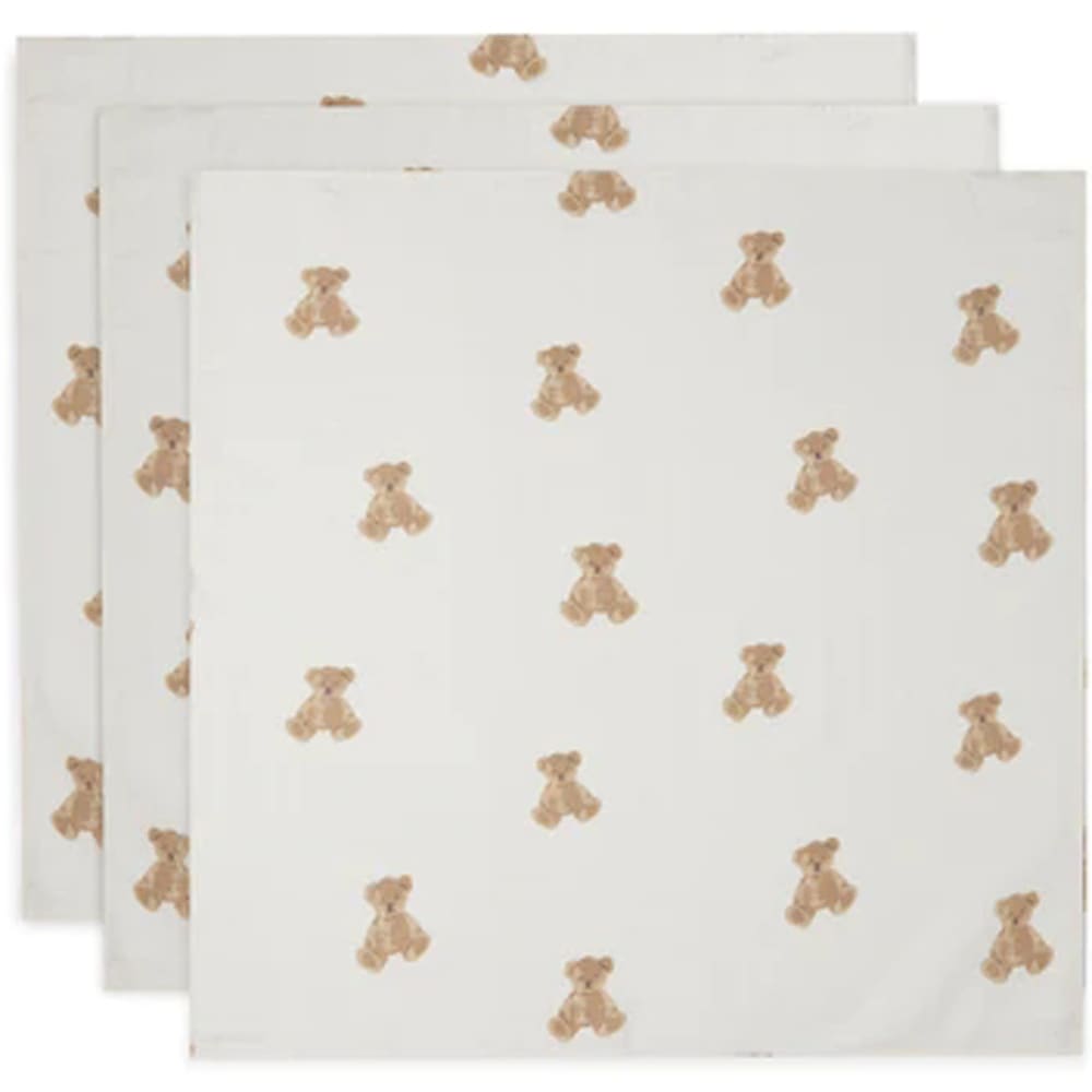 Jollein Lot de 3 langes en coton Beige Coton - 70x70x0cm