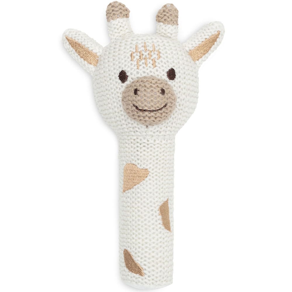 Jollein Hochet tricot Blanc Laine - 10x16x6cm