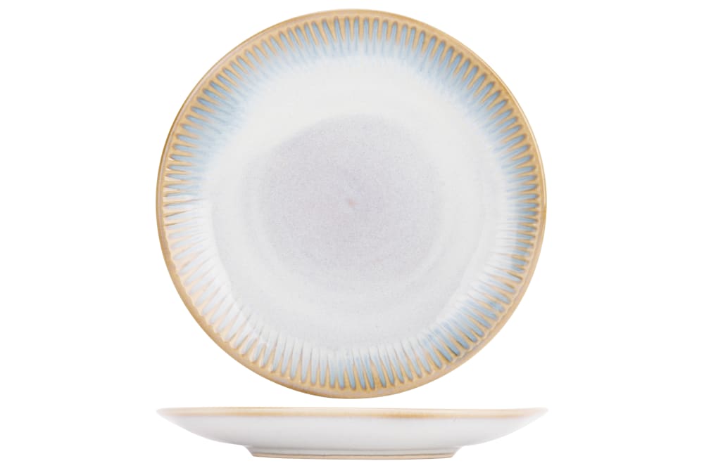 Lot de 6 Assiettes à pain en Céramique, blanc, D 15,7 cm