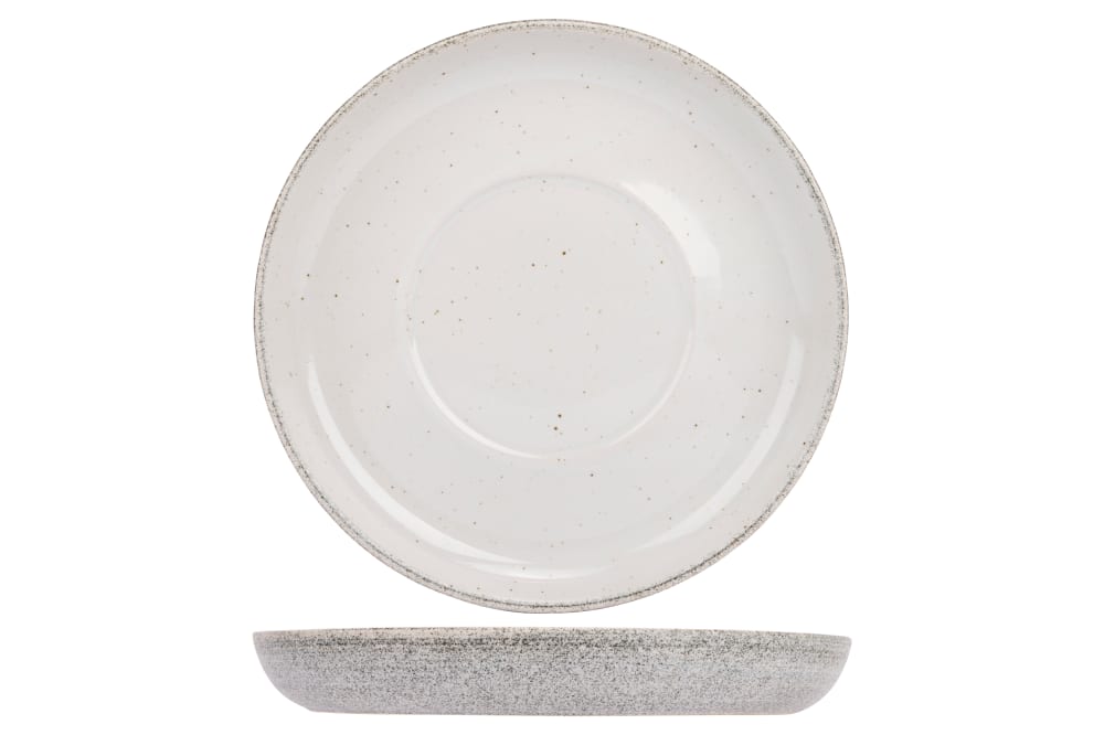 Cosy & Trendy Lot de 6 Sous-Tasses en Céramique, blanc, D 14,5 cm Gris Céramique