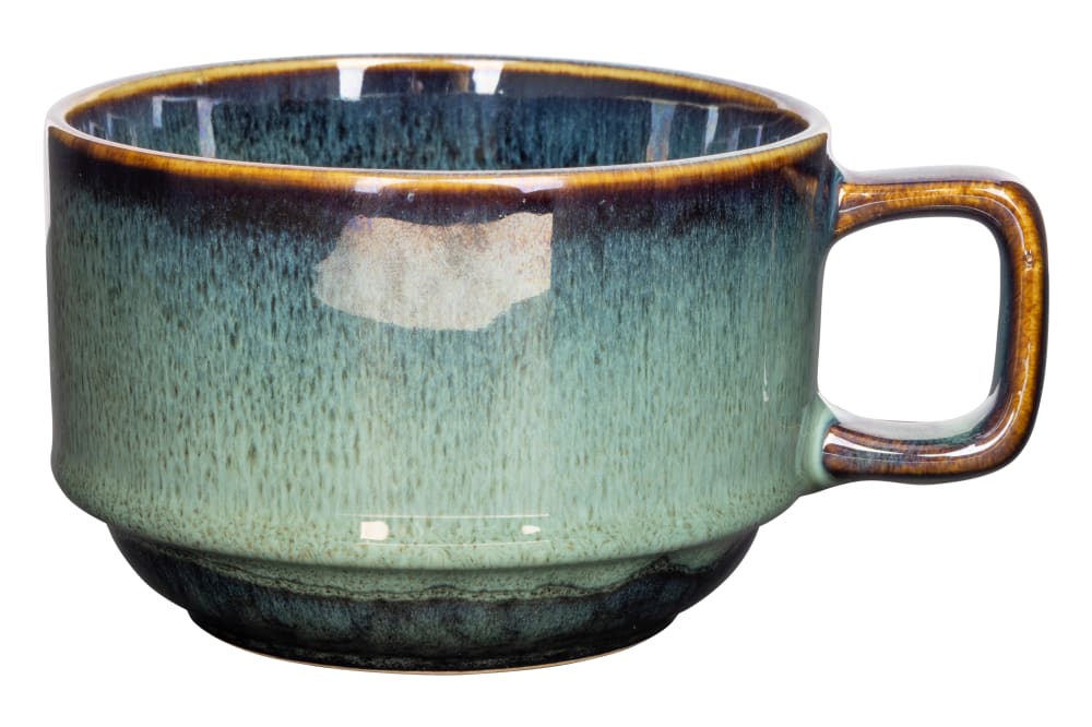 Lot de 6 Tasses en Céramique, vert, 36 cl