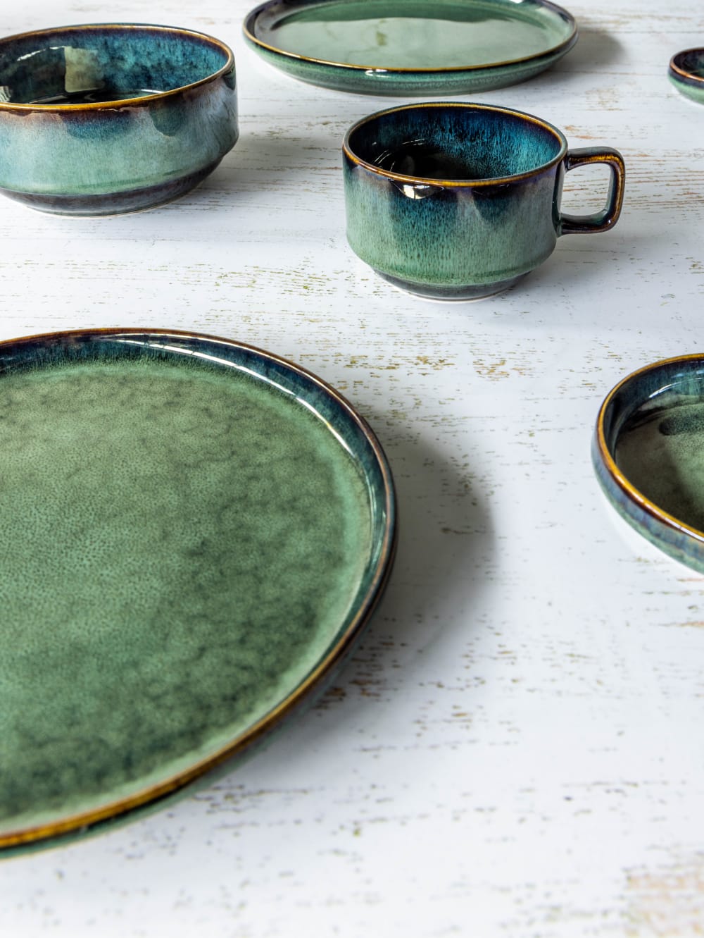Lot de 6 Tasses en Céramique, vert, 36 cl - Maisons du Monde