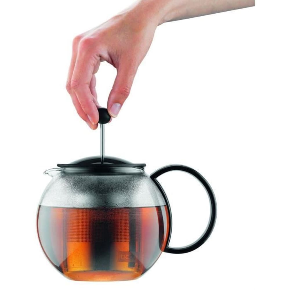Théière avec filtre 0,5 l en inox transparent / cristal en verre - Maisons du Monde