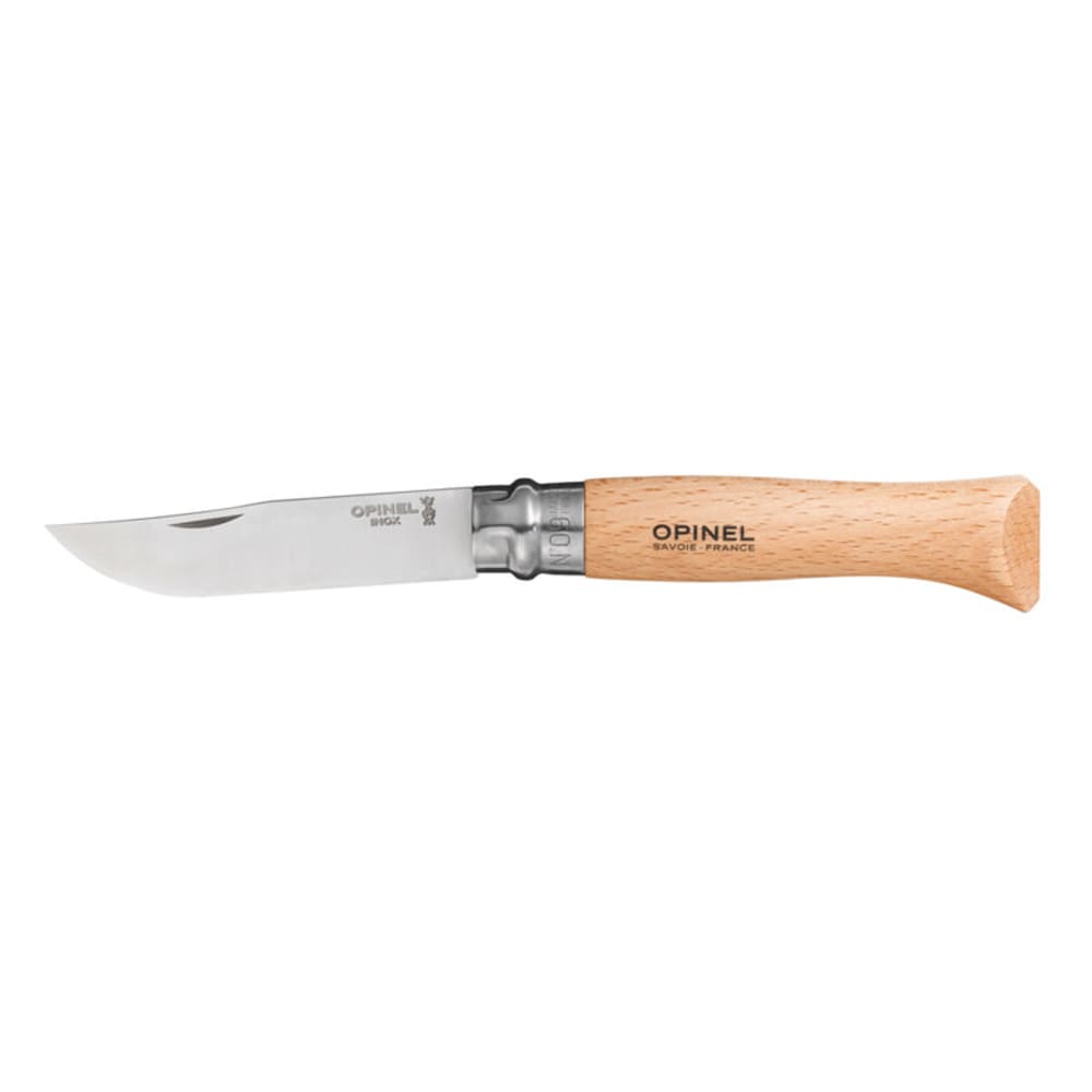 Couteau n°9 lame inox marron en acier inoxydable (inox)