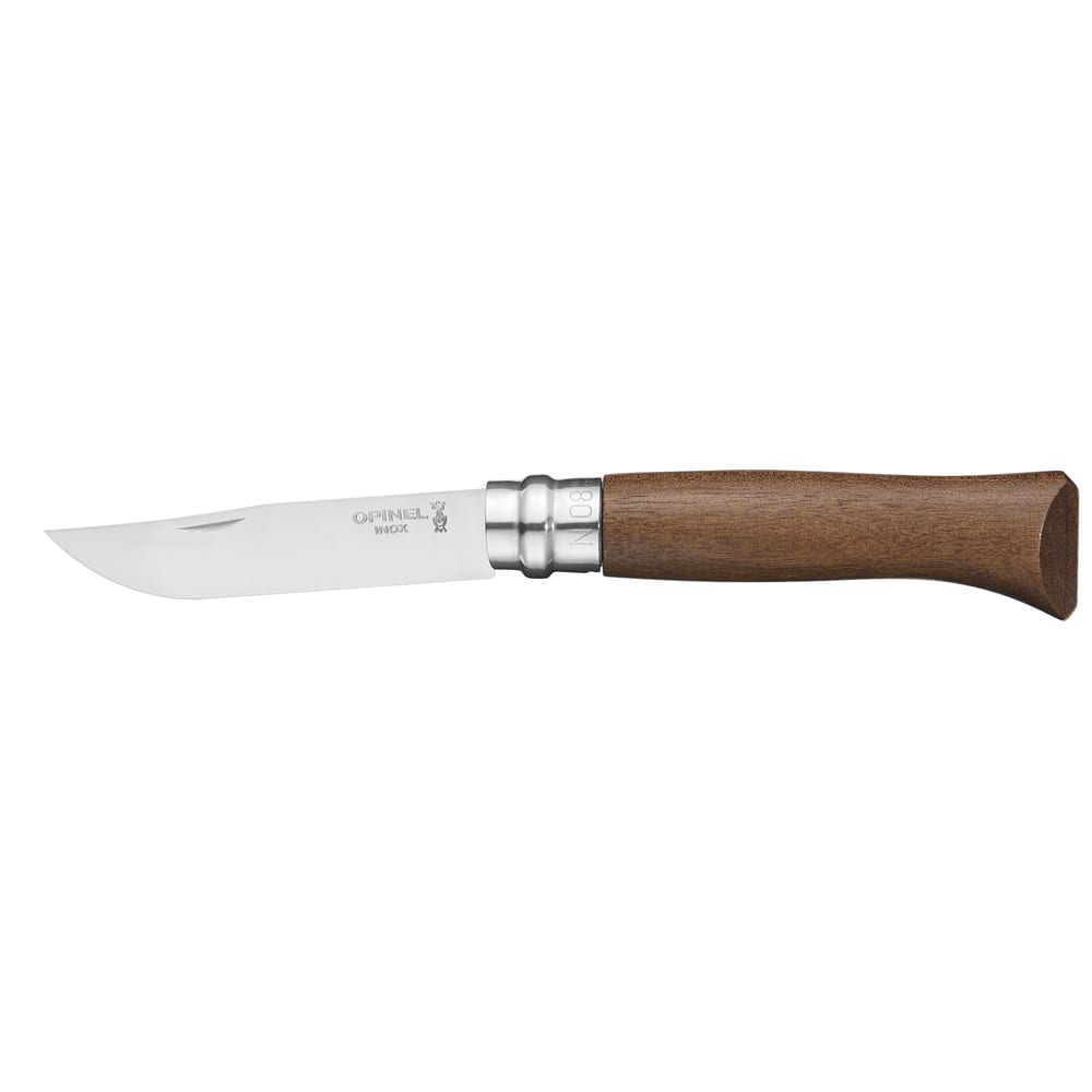 Couteau n°8 en noyer avec lame inox 2022 marron en bois Couteau n°8 en noyer avec lame inox 2022 marron en bois
