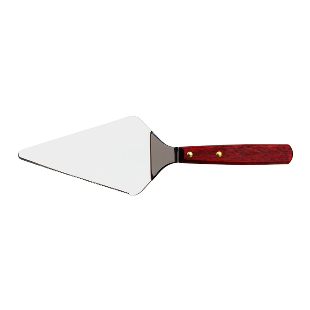 Pelle à gâteau crantée 16cm marron en inox H1