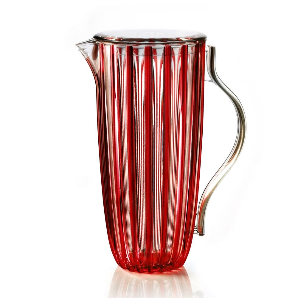 Pichet avec couvercle 1,75 L en plastique rouge Pichet avec couvercle 1,75 L en plastique rouge