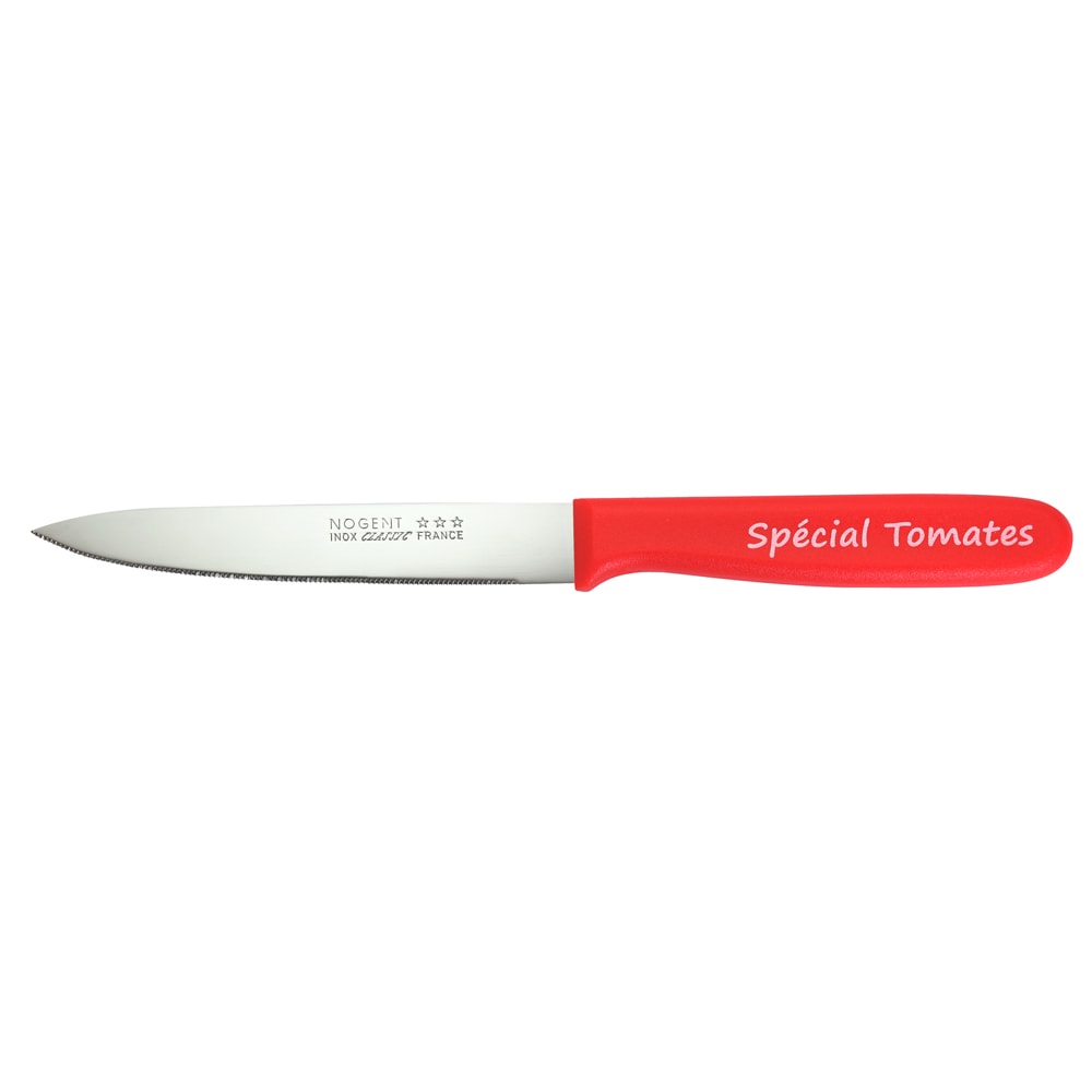 Couteau office spécial tomate  rouge en acier inoxydable (inox)