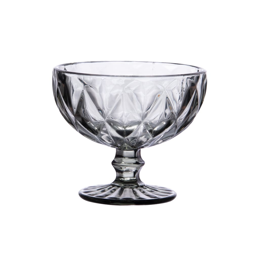 Boite de 6 coupes à glace   35 cl gris en verre