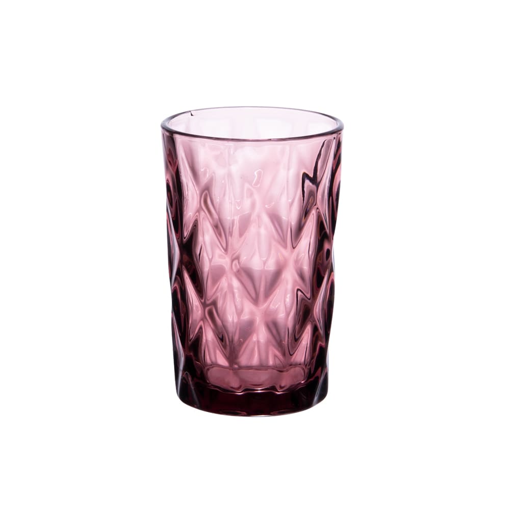 Boite de 6 gobelets haut  34 cl  rose en verre